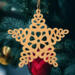 Handcrafted Victorian Style Fretwork Star Christmas Tree Ornament - Made In USA